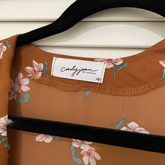 CJLA Rust Floral Kimono - Picture 4 of 5